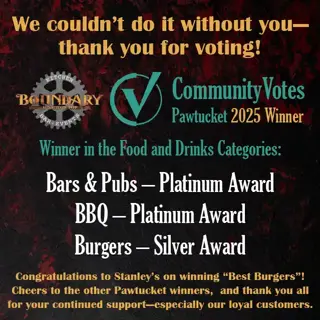 Boundary Kitchen & Bar is Community Votes Pawtucket 2025 Winner